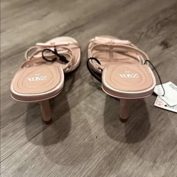 Zara Blush Strappy Heels - Picture 5 of 6